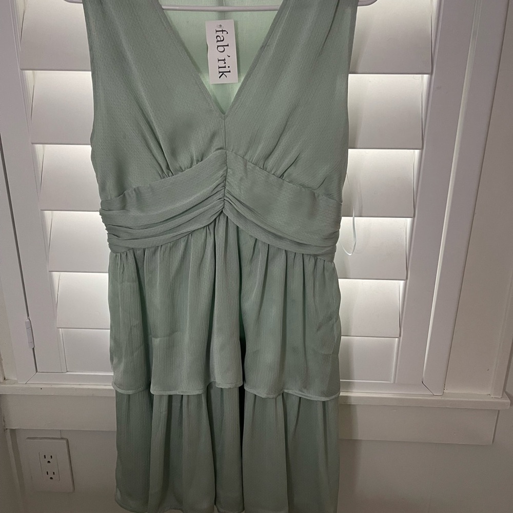 Fab'rik Sage Green Sleeveless Dress
